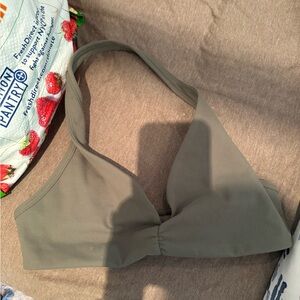 WeWoreWhat Olive Green Halter Top